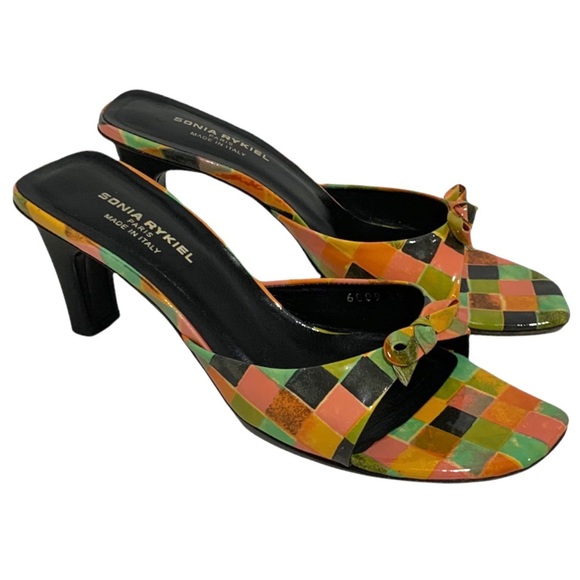 Sonia Rykiel Paris Patent Leather High Heel Sandals - Picture 3 of 14